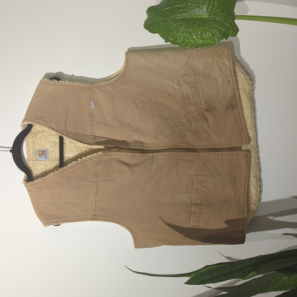 00s Vintage Carhartt Sherpa Vest - Picture 1 of 5